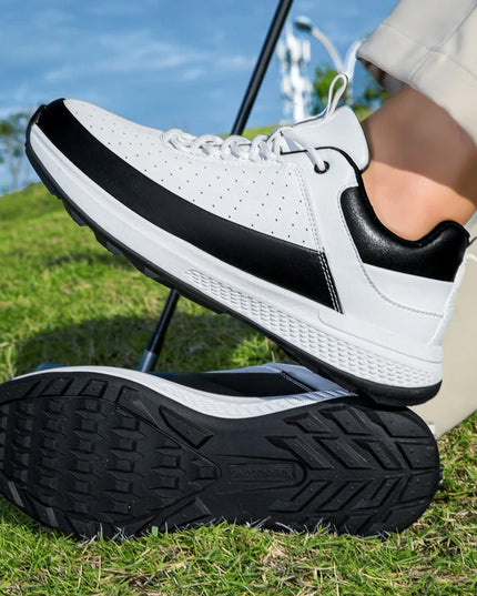 Men's Lightweight Golf Shoes-Breathable Sports Casual Shoes, Lace-Up Design, Non-Slip Rubber Sole-Universal in All Seasons