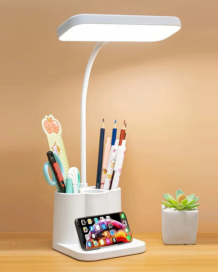 USB Rechargeable Table Lamp Learning Dormitory Bedroom Bedside LED Night Light Eye Protection 3 Levels Dimmable Touch Desk Lamp