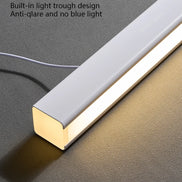 Modern LED linear chandelier for dining room office white bar pendant lights kitchen island lighting black minimalist lamp