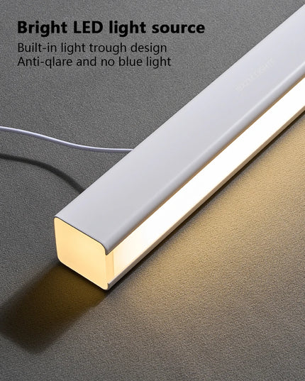 Modern LED linear chandelier for dining room office white bar pendant lights kitchen island lighting black minimalist lamp