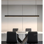 Modern LED linear chandelier for dining room office white bar pendant lights kitchen island lighting black minimalist lamp