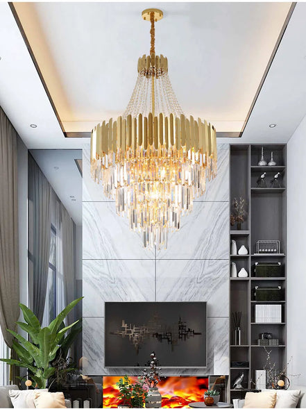 Modern Chandeliers for Living Room Chandelier Luxury Crystal Chandelier Ceiling Lights Lustre Salon Loft Pendant Lighting Lamps