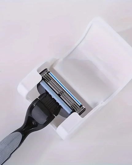 Black/Grey Easy-Install Shower Shaver and Electric Toothbrush Holder - Space-Saving Bathroom Organizer, Fragrance-Free Personal