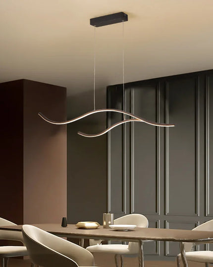 Modern Minimalist Led Chandelier Creative Personality Dining Room Bar Pendant Light Lighting Kitchen Hanging Lamp Lustre Fixture