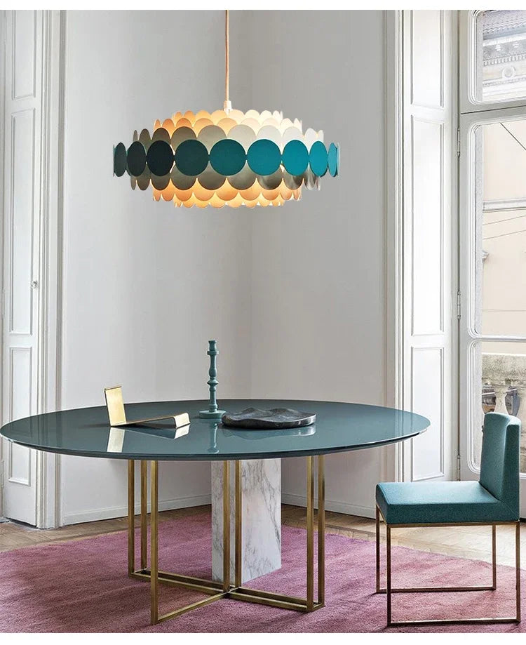 Modern Creative Dining Room Chandelier LED Colorful Hanging Light Bedroom Home Indoor Minimalist Living Room Pendant Lights