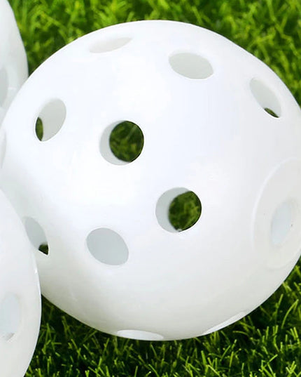 12Pcs Practice Golf Balls Hollow Plastic Golf Training Balls Colored Airflow Golf Balls Swing Practice Driving Range PE Toy Ball