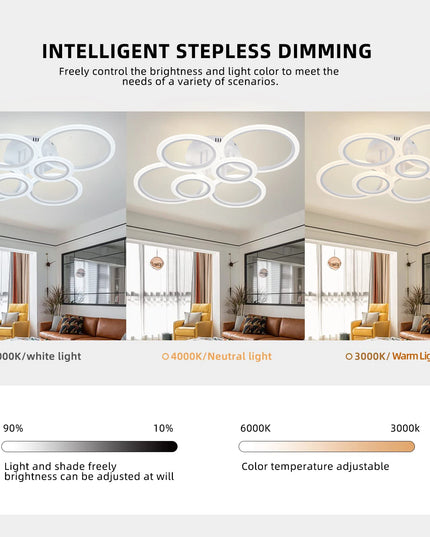 Modern LED Chandelier Home Lighting Ring Ceiling Mount Chandelier Living Room Bedroom Lighting lustre Ceiling pendant lamp