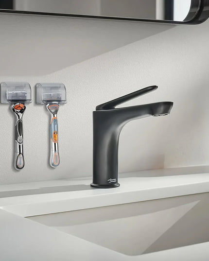 Black/Grey Easy-Install Shower Shaver and Electric Toothbrush Holder - Space-Saving Bathroom Organizer, Fragrance-Free Personal