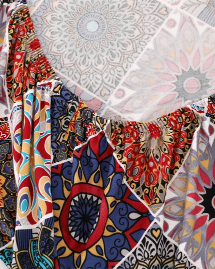 2pcs/set Flowers Printed RV Dinette Cushions Covers Elastic Spandex Sofa Cover Outdoor Camper Car Bench Protector Cover Home