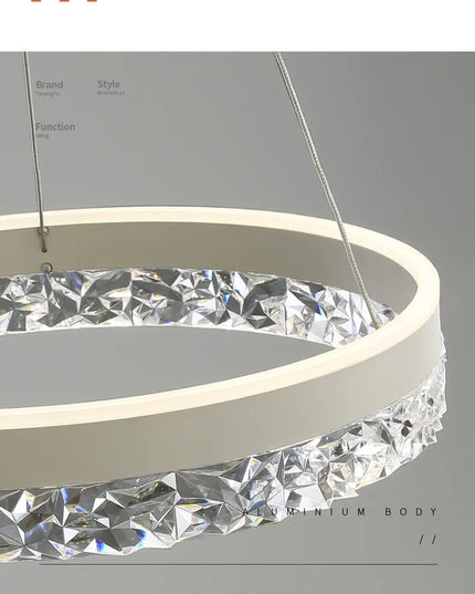 Modern LED Chandelier For Living Room Dining Room Bedroom Study Ring Ceiling Pendant Lamp Lustre Room Decorative Lighting Lamp