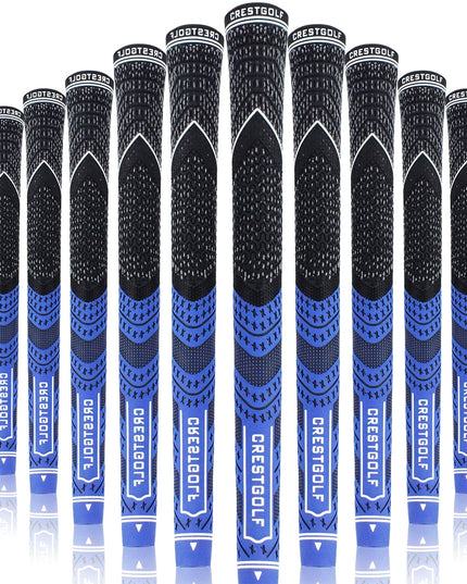 Crestgolf 10pcs / Pack Rubber Golf Club Grips Midsize Grips Iron Club 60R Carbon Yarn Anti-skid Golf Wood Grips