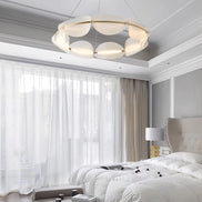 Modern leaf chandelier luxury designer Acrylic ring light Dining Room Home Bedroom Kitchen Hanging Lights Decor sofa living room