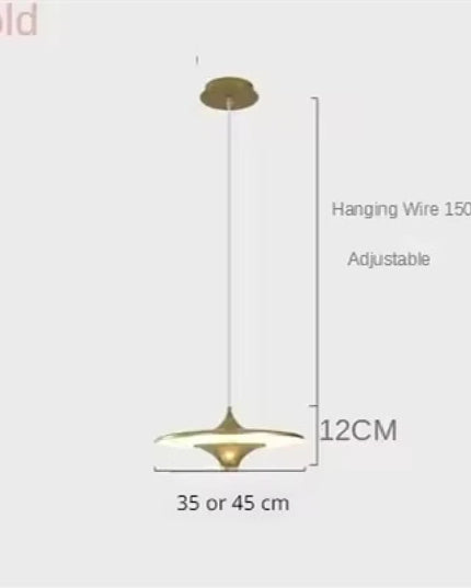 Modern Restaurant LED Chandelier Ceiling Pendant Light Dining Table Hanging Lamp Home Decor 1 Head UFO Indoor Lighting Fixture