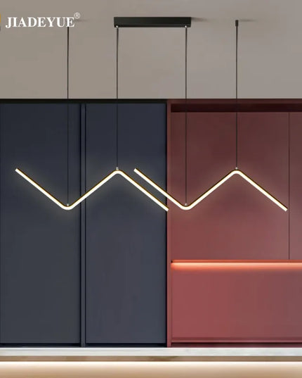 Modern LED irregular long chandelier adjustable chandelier dining room bedroom kitchen home decoration lighting