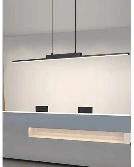 Modern LED Chandelier Featuring Minimalist Linear Panel Design 80/100cm Textured Pendant Light For Dining Rooms Bedrooms  Studie