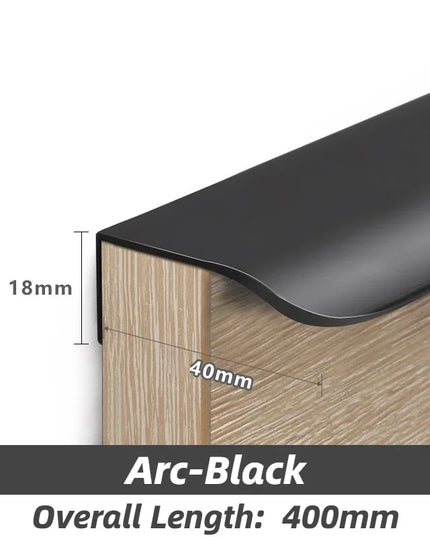 Hidden Handles for Furniture Kitchen Cabinet Handles Minimalist Wardrobe Cupboard Drawer Knobs Aluminum Alloy Furniture Handles