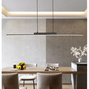 Modern LED Chandelier Featuring Minimalist Linear Panel Design 80/100cm Textured Pendant Light For Dining Rooms Bedrooms  Studie