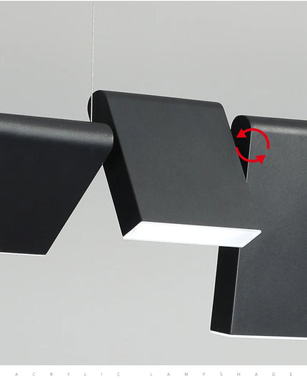 Modern danish Chandelier Design Rotatable Black Led minimalist light Dining Room Decor Led Lamp Bar Loft coffee tables lights