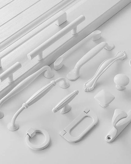 Handles Drawer Cabinet Furniture Kitchen Handles for Cabinet Knob Door Drawer Furniture Kitchen Knob Simplicity Fuji White