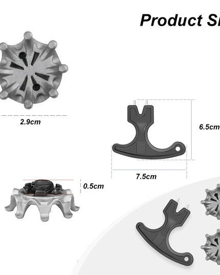 14PCS Golf Shoe Spikes With Spanner Golf Cleats Replacement Set for Lawn Cricket Training Shoe Accessories Golf Player Lover