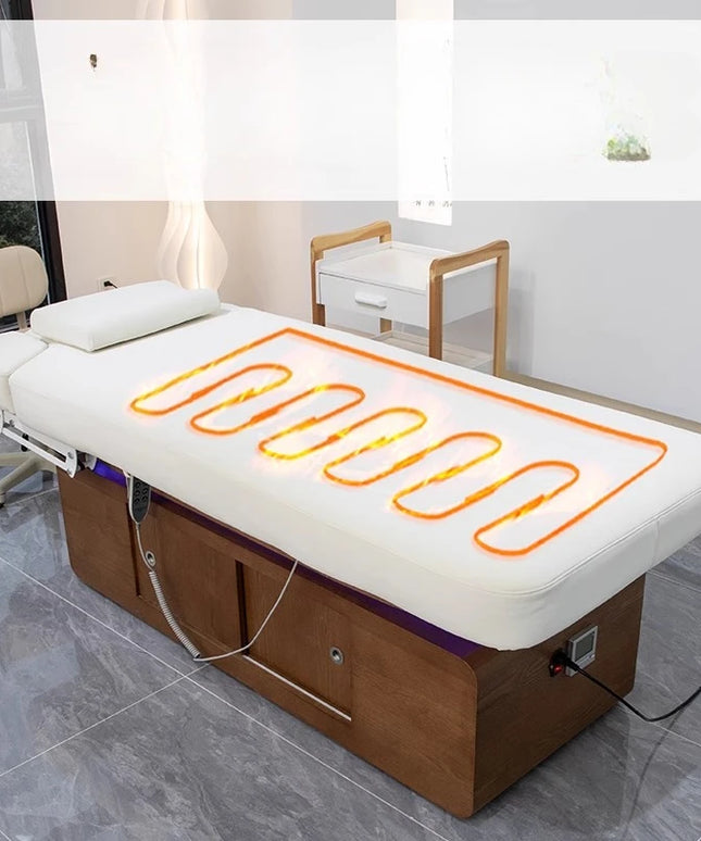 Esthetician Beauty Massage Tables Comfort Tattoo Face Wooden Massage Tables Gua Sha PU Leather Furniture Mát-xa Giường MHAMC
