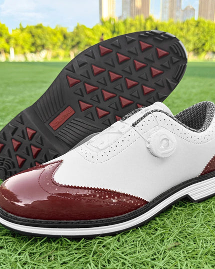 New Men's Golf Shoes Are Easy To Put On And Take Off. Made Of Genuine Leather Material, They Are Non Slip And Casual Sports Shoe