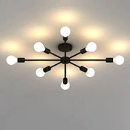 Modern Chandelier  Industrial  Living Room Black E27 Hotel Hall Home Decor Parlor Retro Simple Household Art Pendant Lights