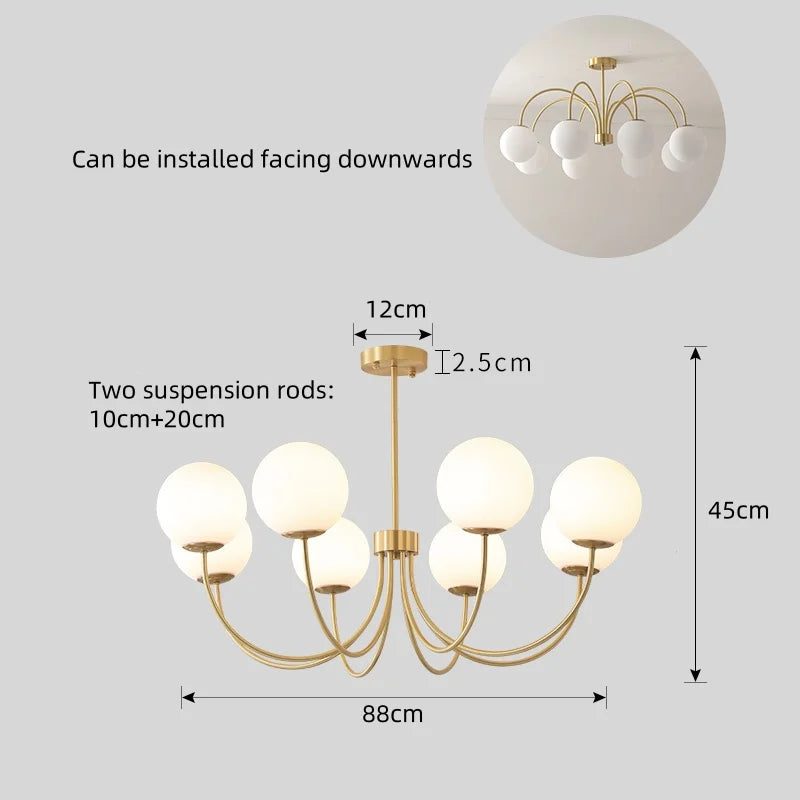 Modern E27 LED Chandelier Light  For Living Room Bedroom Dining Table Kitchen Study Ceiling Pendant Lamps Lustre Home Decoration