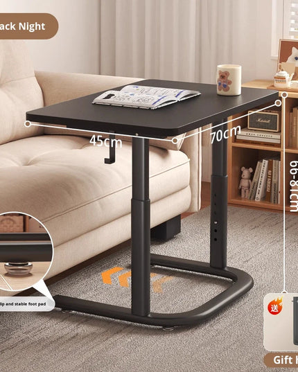 Height-adjustable Stone Study Desk Simple Movable Bedside Sofa Side Table for Balcony Bedroom Small Apartment