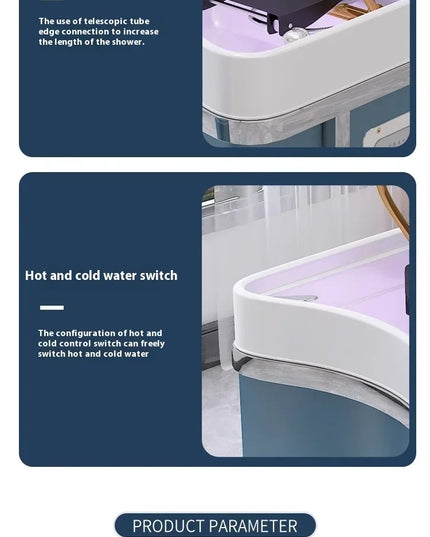 Ergonomic Lounge Shampoo Bed Portable Nordic Fashion Modern Hair Shampoo Bed Comfortable Trendy Cadeira De Barbearia Furniture