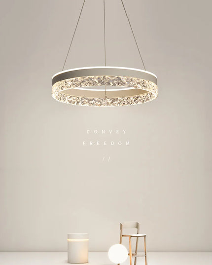 Modern LED Chandelier For Living Room Dining Room Bedroom Study Ring Ceiling Pendant Lamp Lustre Room Decorative Lighting Lamp