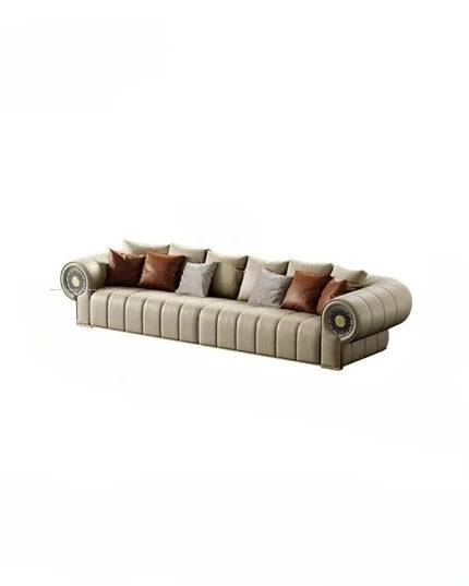Italian Leather Living Room Sofas Minimalist Luxury Modern Design Sofa Multifunctional Elegant Meuble De Salon Home Furniture
