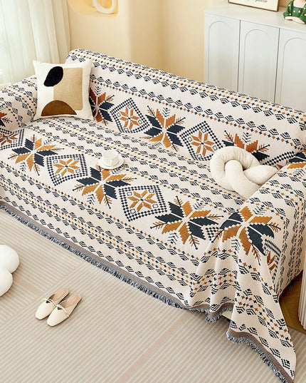 Sofa Towel  with Full Coverage Ins Cream Wind Cotton Yarn Camping Blanket Sofa Cushion Cover All  Season Universal All Inclusive