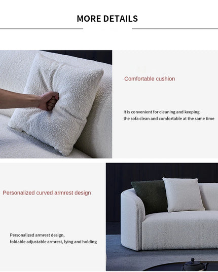 curved sofa modern minimalist living room large apartment concubine light luxuryinsWind shaped corner fabric sofa