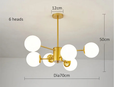 Modern Glass led Chandelier Lighting Ceiling Chandeliers Light For Dining Living Room Bedroom Kitchen Indoor Lustre Fixture Lamp