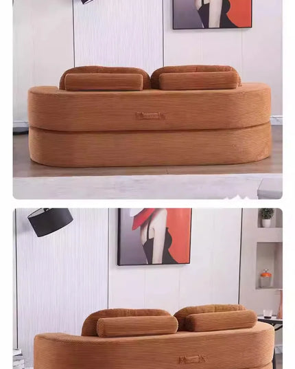 Living Room Corduroy Sofa Vacuum Compressed Sponge Bedroom Multifunctional Sofa Bed Comfortable Remove Washable Home Decoration