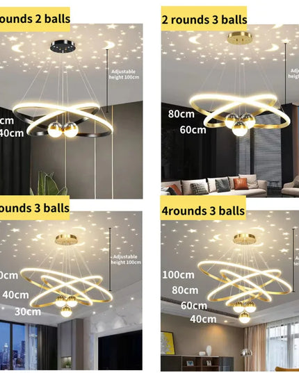 Modern led dining room chandeliers simple ring chandelier living bedroom Lights home indoor lighting decorative Pendant Lamps