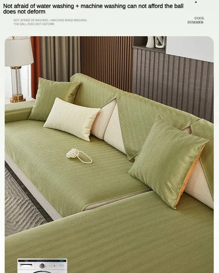 Ice Silk Sofa Cushion Summer Summer Cool Cushion Cushion 2023 New Anti slip Backrest Full Cover Cloth Towel Set