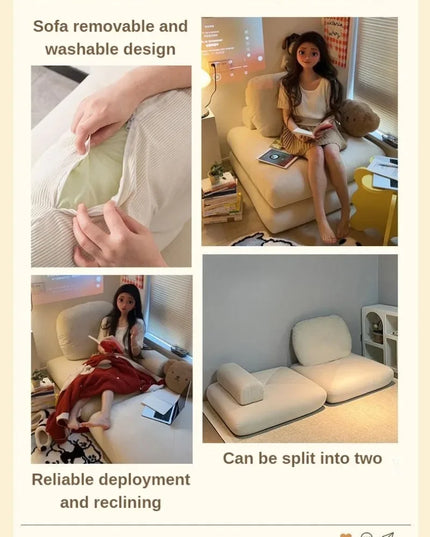 Single Sofa Bed Recliner Lounger Convertible Tatami Sofas Sets Tiny House Relaxing Giant Pouf Luxury Comfort Bedroom Furniture