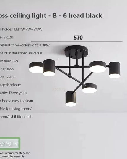 Modern LED Ceiling Chandelier White 6 Heads Hanging Lamp Light  For Ceiling Dining Living Rooms Bedroom Hall Home Decor Fixtures