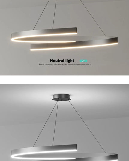 Modern LED spiral chandelier is suitable for living room dining room bedroom study villa home decoration lighting room decoratio