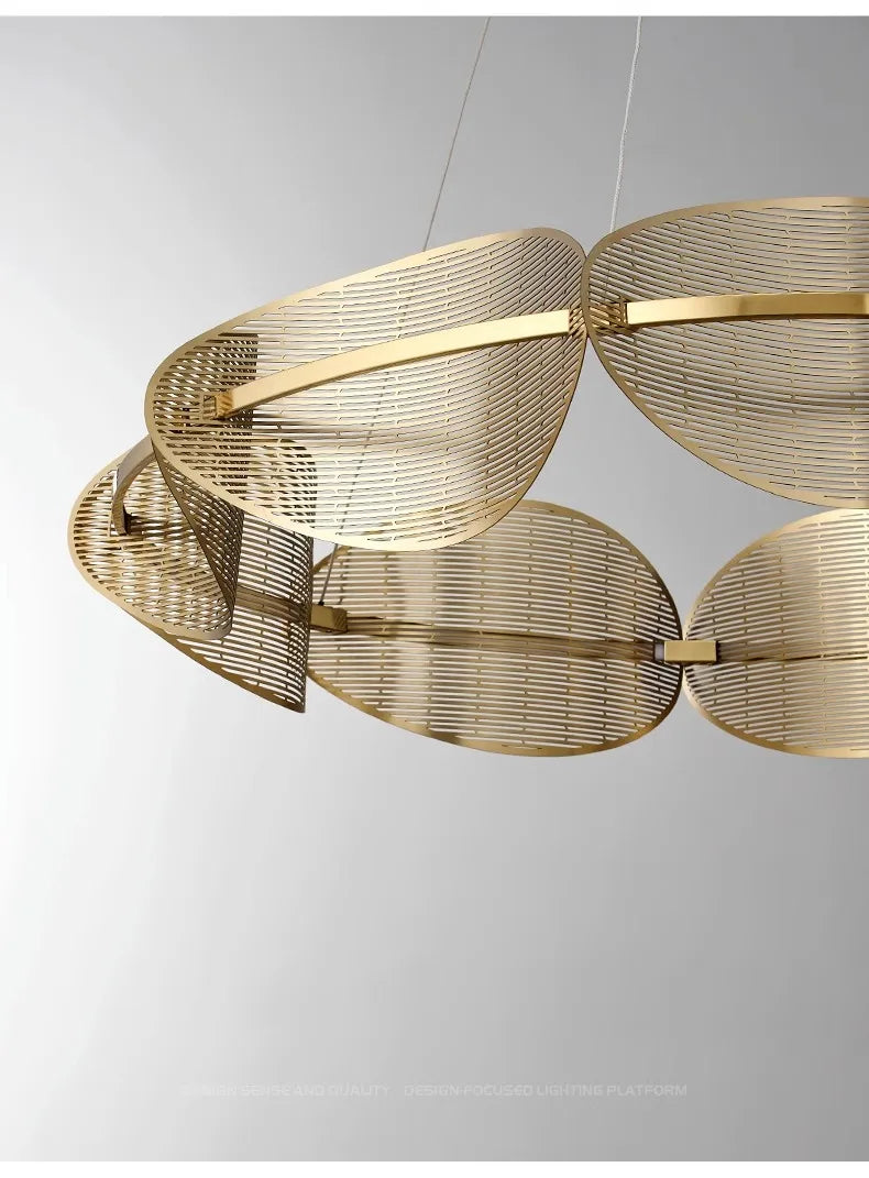 Modern leaf chandelier luxury designer Acrylic ring light Dining Room Home Bedroom Kitchen Hanging Lights Decor sofa living room