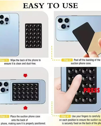 Candy Color Silicone Suction Phone Case Mount Non Slip Suction Cup Phone Stand Silicone Phone Holder For Selfies and Videos