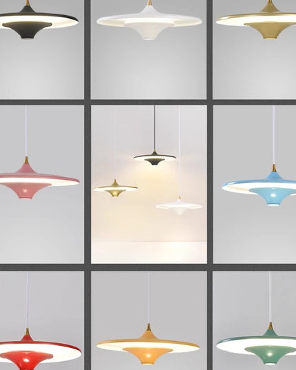 Modern Restaurant LED Chandelier Ceiling Pendant Light Dining Table Hanging Lamp Home Decor 1 Head UFO Indoor Lighting Fixture