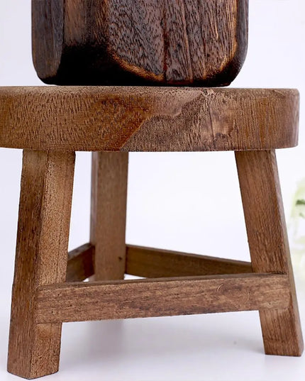 Wood Low Stools Small Bench Plant Stand Indoor Outdoor er Pot Holder Shelf Modern for Entryway Garden Decoration