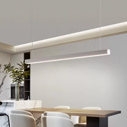 Modern LED linear chandelier for dining room office white bar pendant lights kitchen island lighting black minimalist lamp