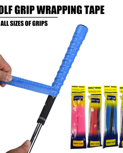 Golf Club Grip Tape Golf Grip Wrapping Tapes Non-slip Sweatproof PU Wrapping Quick Replacement Golf Club Grip Solution