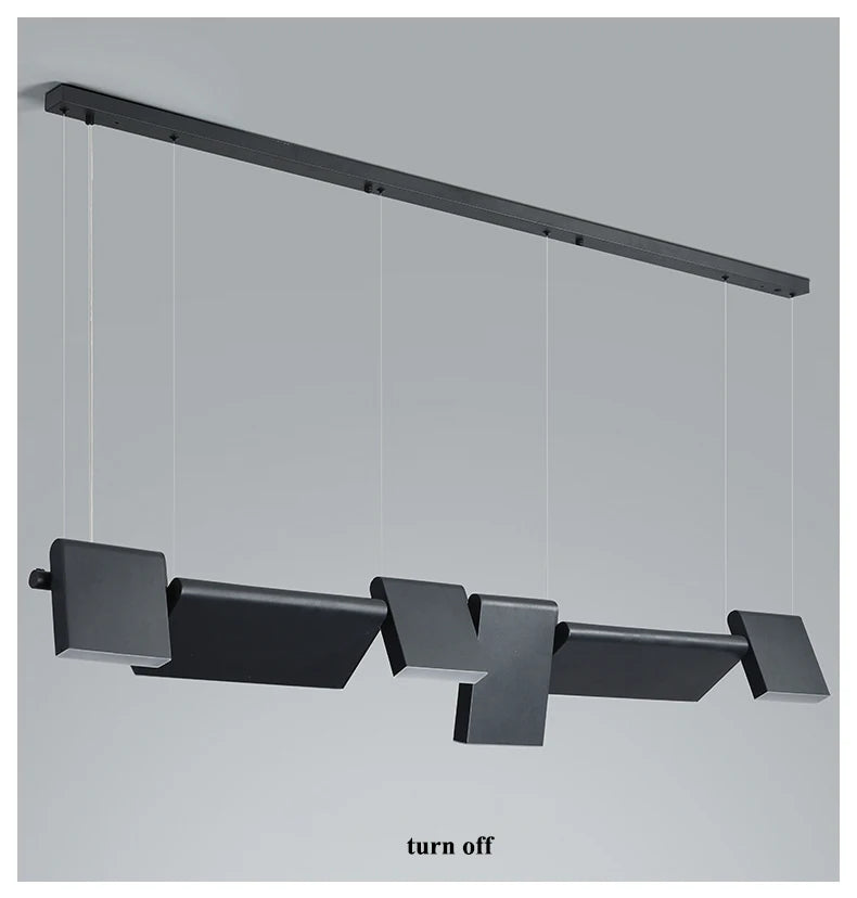 Modern danish Chandelier Design Rotatable Black Led minimalist light Dining Room Decor Led Lamp Bar Loft coffee tables lights