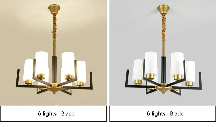 Modern Modern Led Chandelier Nordic Living Room Lamp Retro Simple Dining Room Decoration Iron Art LED Hanging Lamps Pendant Ligh