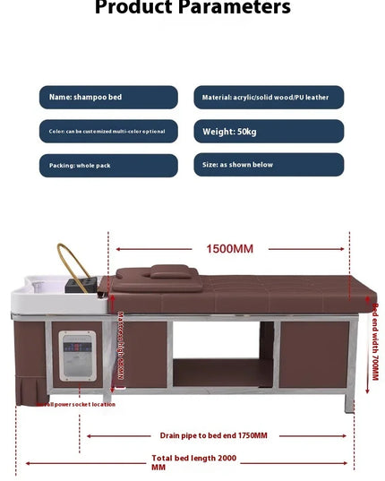 Ergonomic Lounge Shampoo Bed Portable Nordic Fashion Modern Hair Shampoo Bed Comfortable Trendy Cadeira De Barbearia Furniture